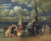 Pierre Renoir Return of a Boating Party china oil painting artist